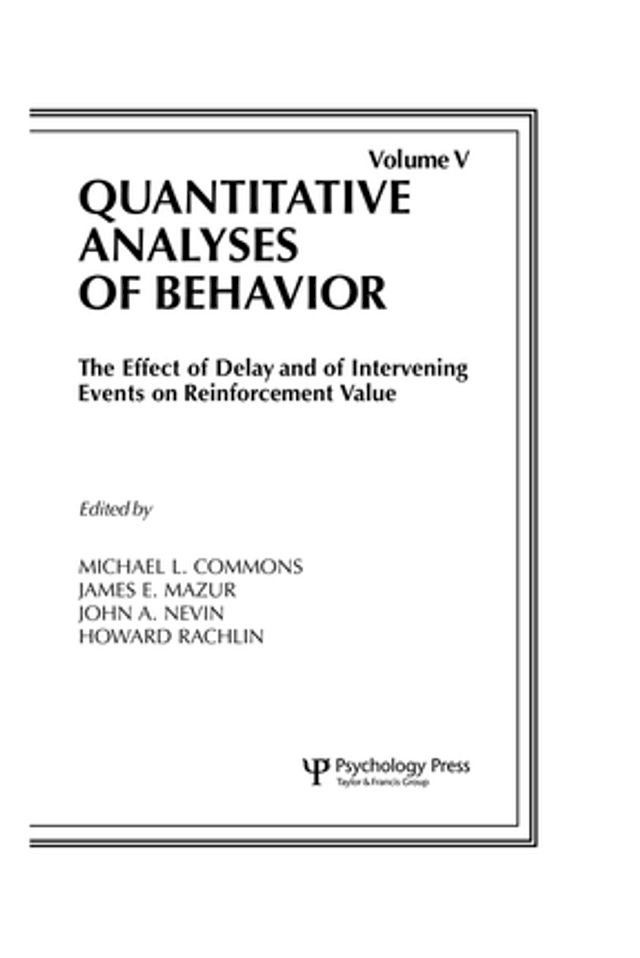  The Effect of Delay and of Intervening Events on Reinforcement Value(Kobo/電子書)