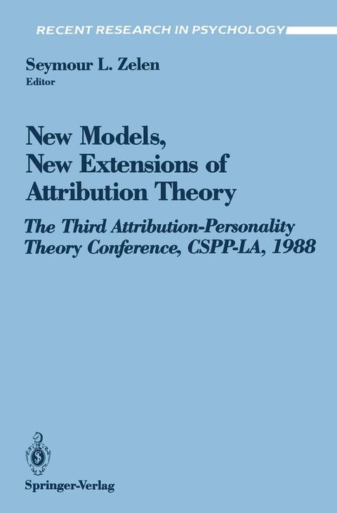 New Models, New Extensions of Attribution Theory(Kobo/電子書)