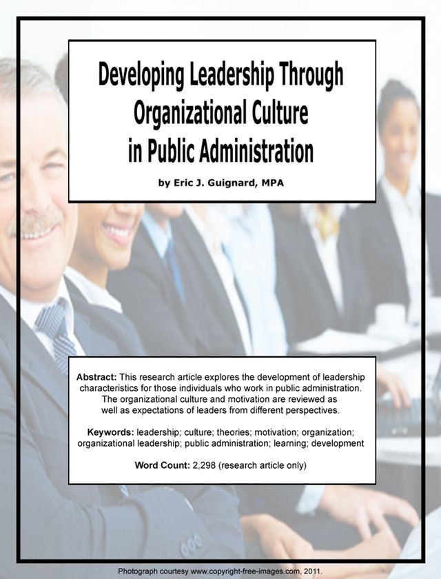  Developing Leadership through Organizational Culture in Public Administration(Kobo/電子書)