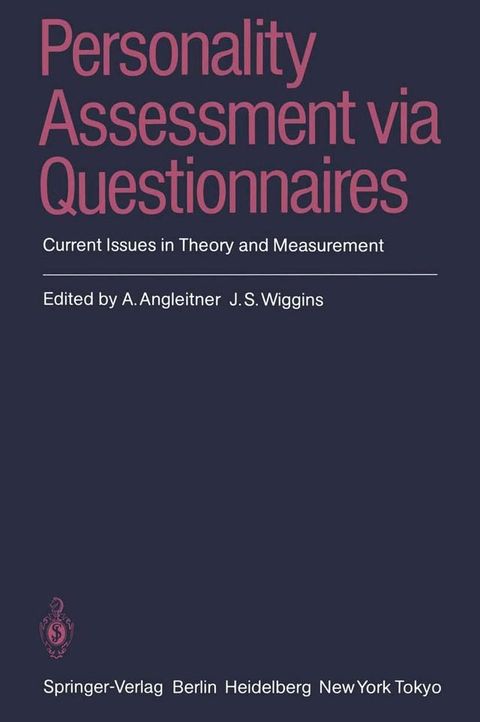 Personality Assessment via Questionnaires(Kobo/電子書)