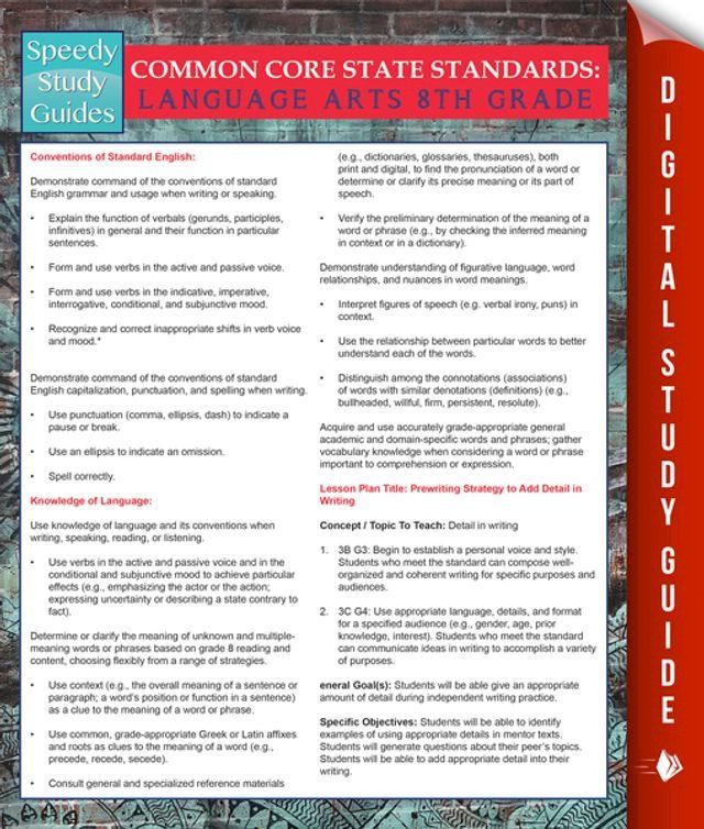  Common Core State Standards: Language Arts 8th Grade(Kobo/電子書)