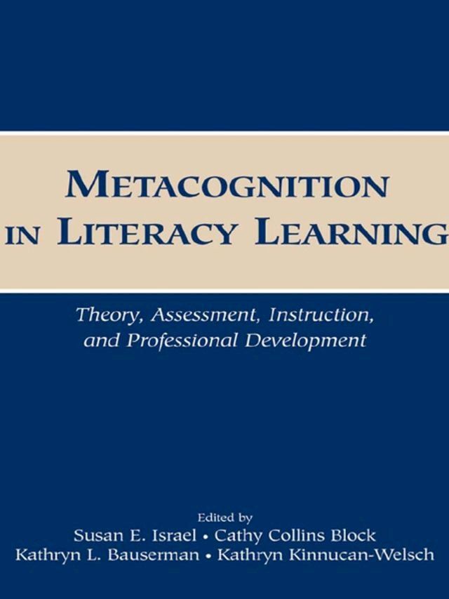  Metacognition in Literacy Learning(Kobo/電子書)