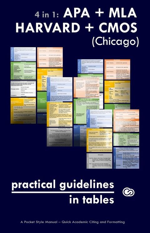 4 in 1: APA + MLA + HARVARD + CMOS (Chicago) Practical Guidelines in Tables(Kobo/電子書)