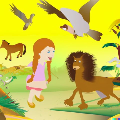 The Little Girl and the horse, the hornet, the vulture, the lion, the antelope children's tale(Kobo/電子書)