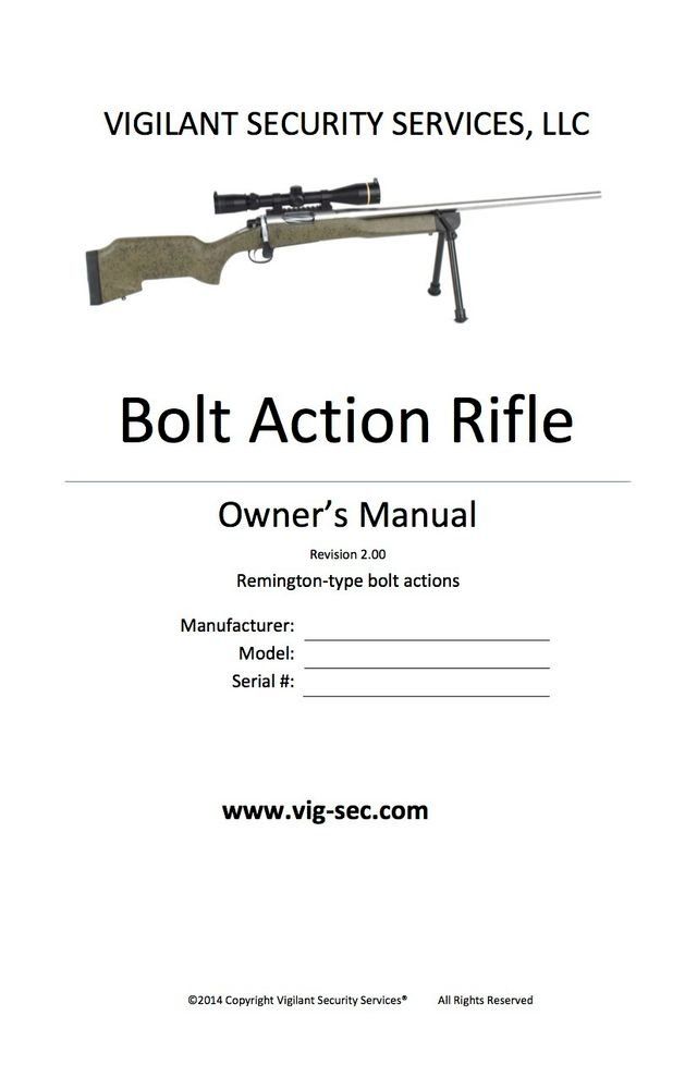  Bolt Action Rifle Owner's Manual(Kobo/電子書)