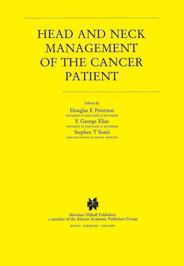  Head and Neck Management of the Cancer Patient(Kobo/電子書)