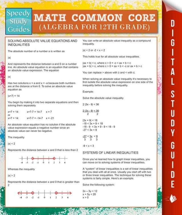  Math Common Core (Algebra for 12th Grade) (Speedy Study Guides)(Kobo/電子書)