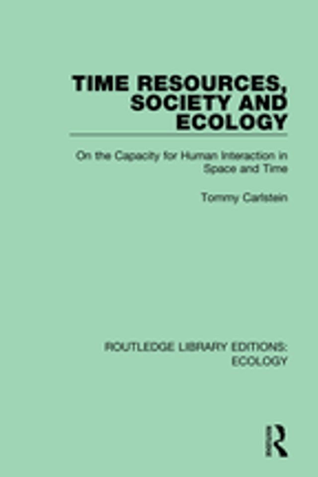  Time Resources, Society and Ecology(Kobo/電子書)