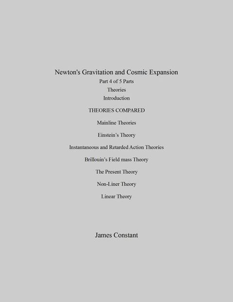 Newton's Gravitation and Cosmic Expansion (IV Theories)(Kobo/電子書)