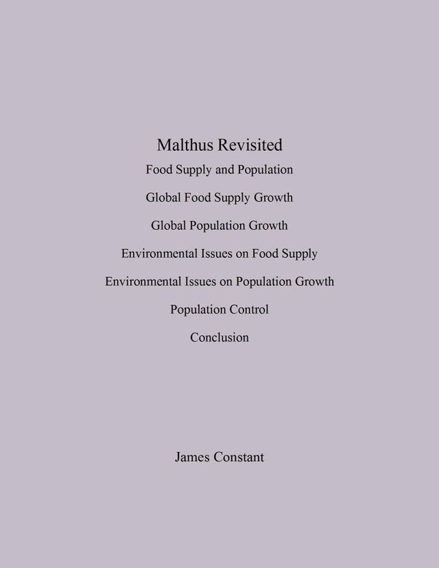  Malthus Revisited(Kobo/電子書)