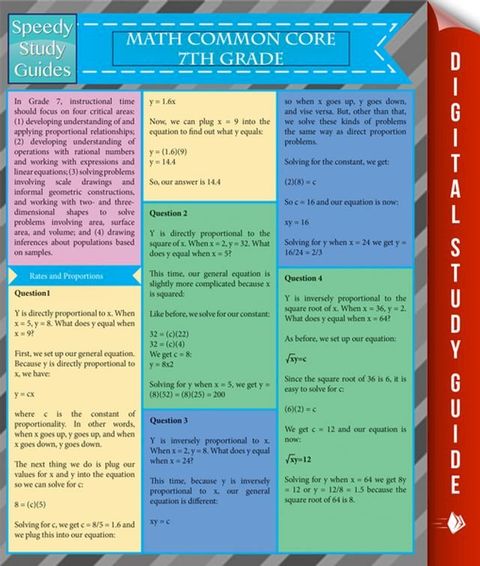 Math Common Core 7Th Grade (Speedy Study Guides)(Kobo/電子書)