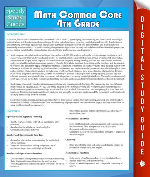 Math Common Core 4th Grade (Speedy Study Guide)(Kobo/電子書)