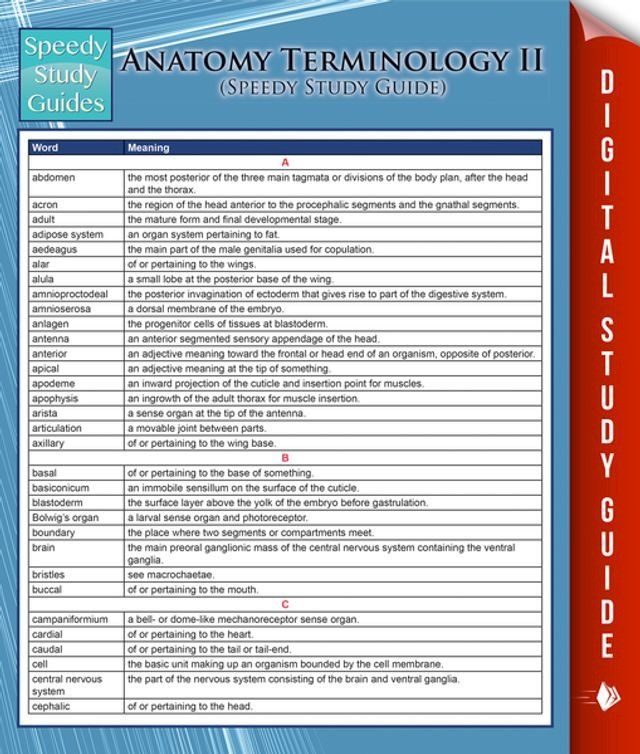  Anatomy Terminology II (Speedy Study Guide)(Kobo/電子書)