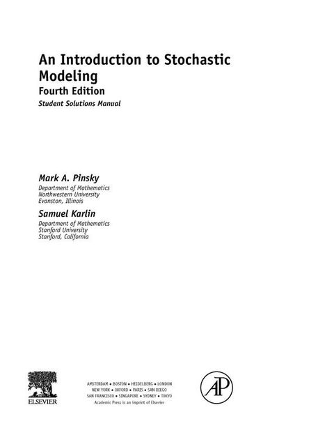 An Introduction to Stochastic Modeling, Student Solutions Manual (e-only)(Kobo/電子書)