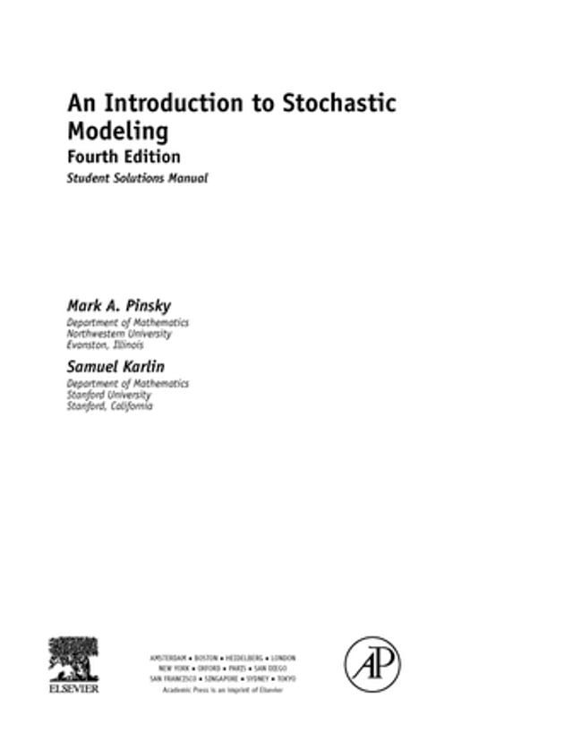  An Introduction to Stochastic Modeling, Student Solutions Manual (e-only)(Kobo/電子書)