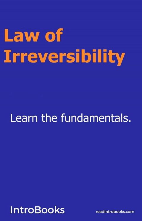 Law of Irreversibility(Kobo/電子書)