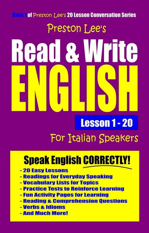 Preston Lee's Read & Write English Lesson 1: 20 For Italian Speakers(Kobo/電子書)