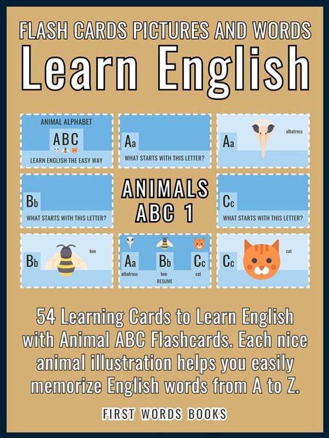  Animals ABC 1 - Flash Cards Pictures and Words Learn English(Kobo/電子書)