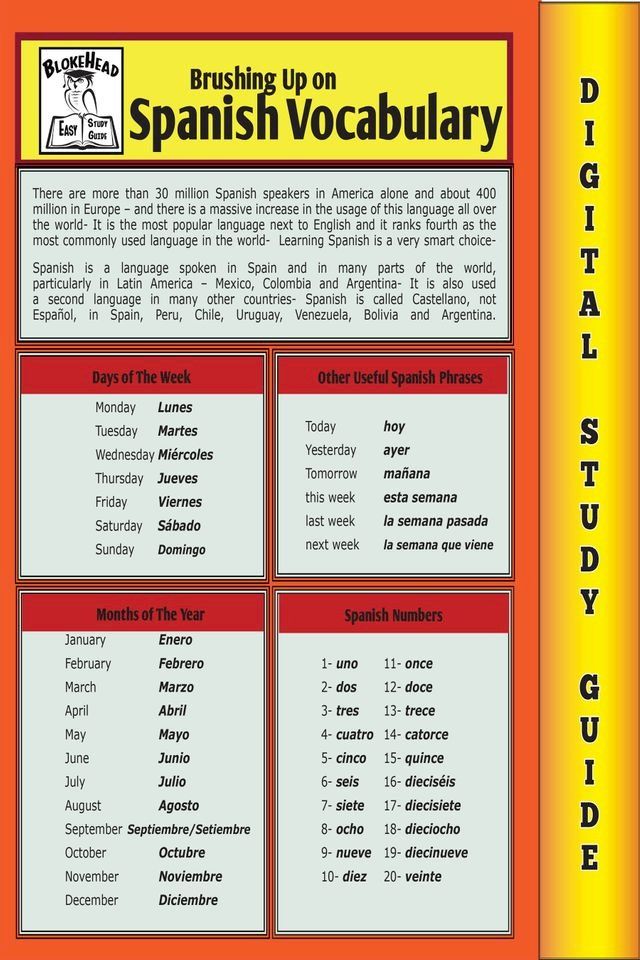  Spanish Vocabulary (Blokehead Easy Study Guide)(Kobo/電子書)