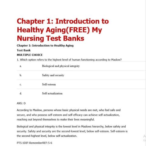 test bank Touhy-4th-Edition-Ebersole-and-Hess-Gerontological-Nursing-Healthy-Aging(Kobo/電子書)