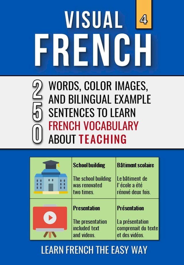  Visual French 4 - Teaching - 250 Words, 250 Images, and 250 Examples Sentences to Learn French the Easy Way(Kobo/電子書)