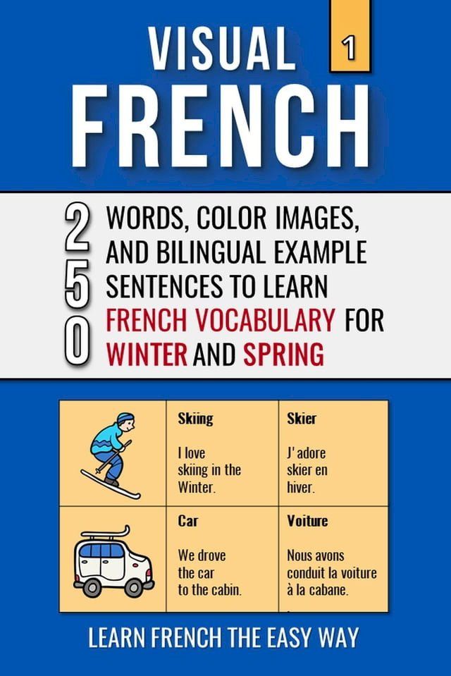  Visual French 1 - Winter and Spring - 250 Words, 250 Images, and 250 Examples Sentences to Learn French the Easy Way(Kobo/電子書)