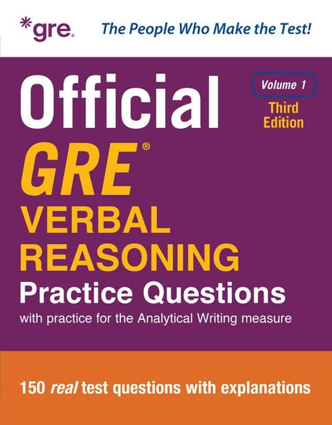 Official GRE Verbal Reasoning Practice Questions, Third Edition, Volume 1(Kobo/電子書)