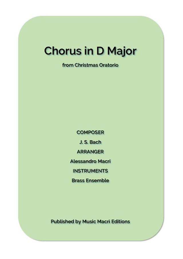  Chorus in D Major from Christmas Oratorio by J. S. Bach(Kobo/電子書)