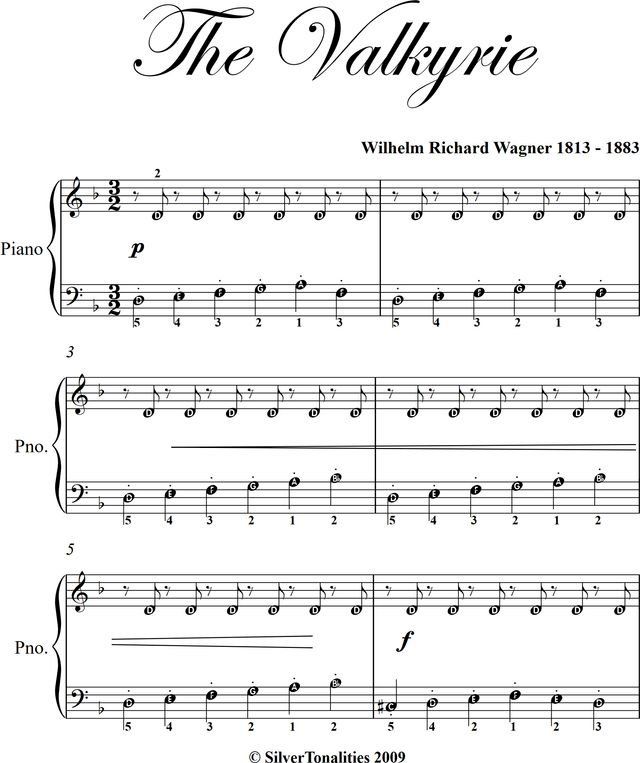  The Valkyrie Elementary Piano Sheet Music(Kobo/電子書)