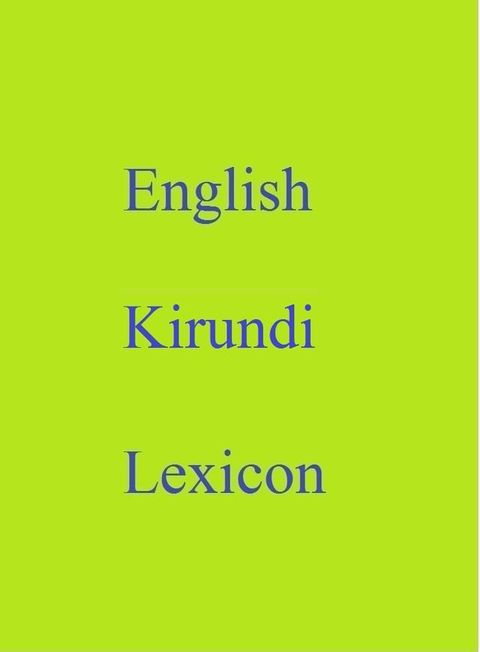 English Kirundi Lexicon(Kobo/電子書)