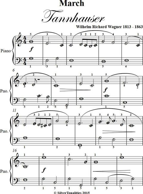 March Tannhauser Easy Piano Sheet Music(Kobo/電子書)