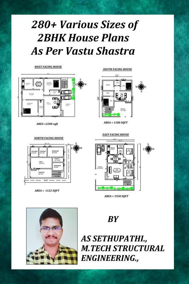  280+ Various Sizes of 2BHK House Plans As Per Vastu Shastra(Kobo/電子書)