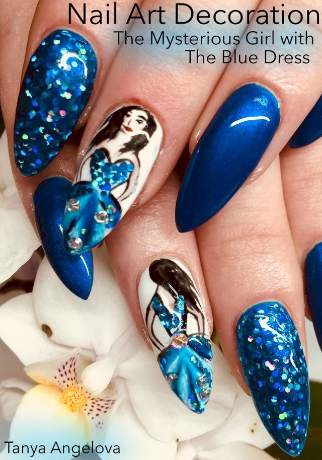  Nail Art Decoration: The Mysterious Girl with The Blue Dress(Kobo/電子書)