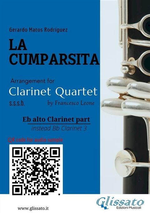 Eb Alto Clarinet part "La Cumparsita" tango for Clarinet Quartet(Kobo/電子書)