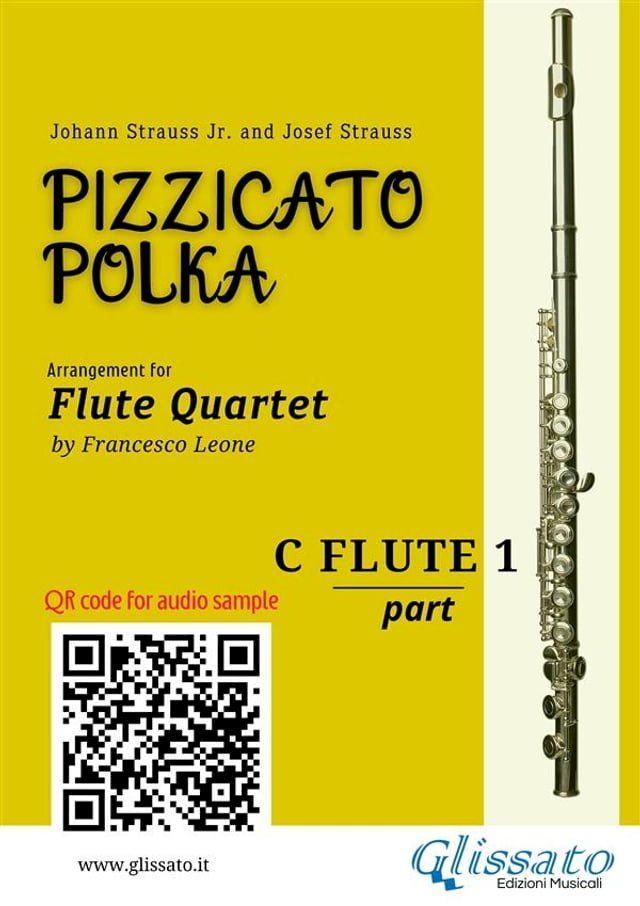  Flute 1 part of "Pizzicato Polka" Flute Quartet sheet music(Kobo/電子書)