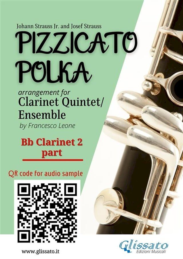  Bb Clarinet 2 part of "Pizzicato Polka" Clarinet Quintet / Ensemble sheet music(Kobo/電子書)