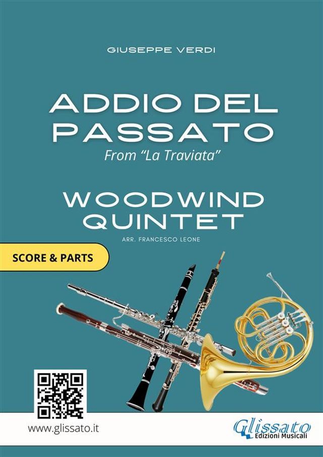  Woodwind Quintet Sheet Music "Addio del Passato" score & parts(Kobo/電子書)