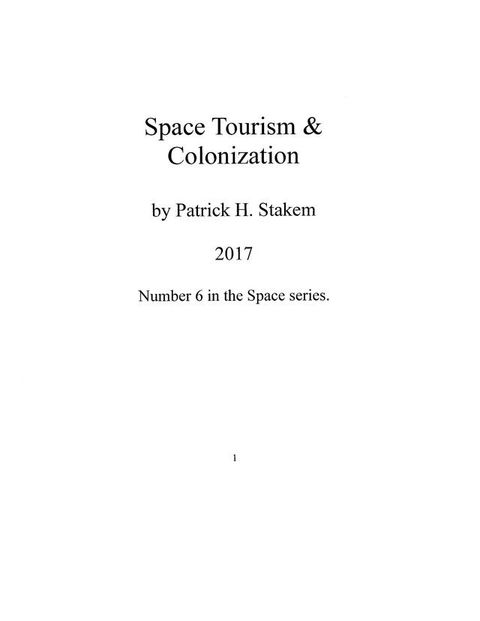 Space Tourism & Colonization(Kobo/電子書)