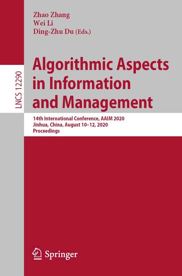  Algorithmic Aspects in Information and Management(Kobo/電子書)