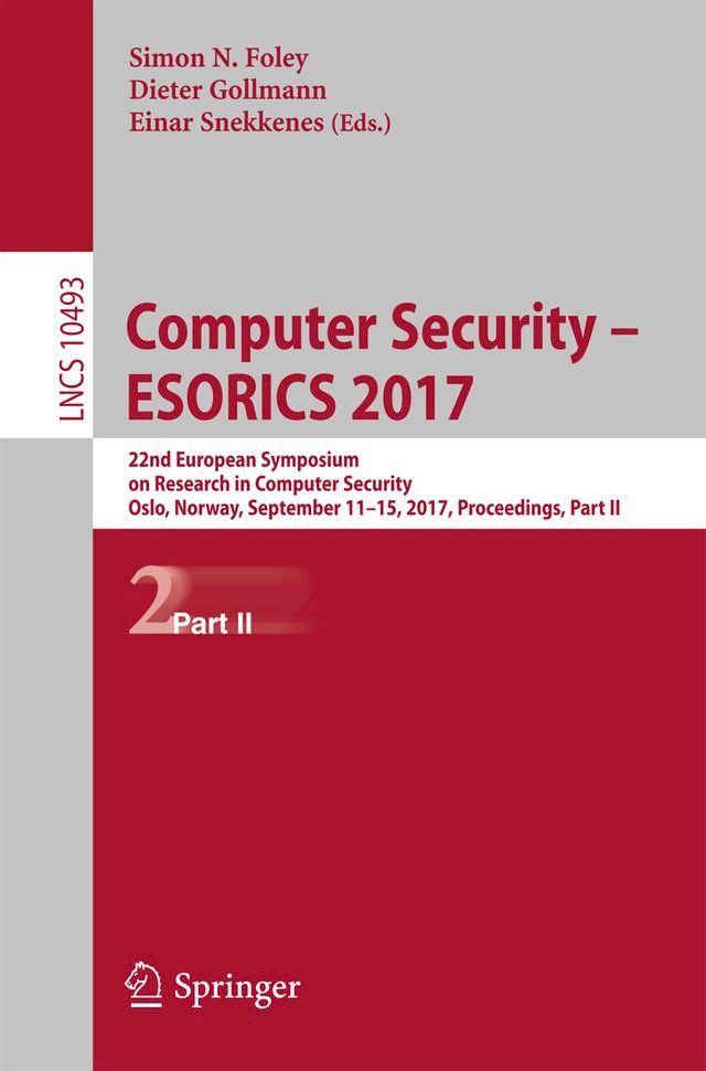  Computer Security – ESORICS 2017(Kobo/電子書)