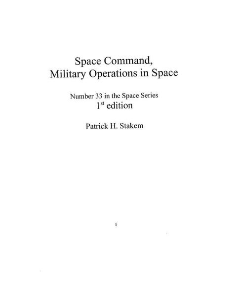 Space Command, Military Operations in Space(Kobo/電子書)