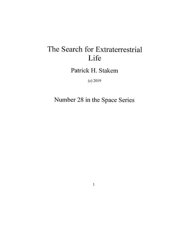  The Search for Extraterrestial Life(Kobo/電子書)