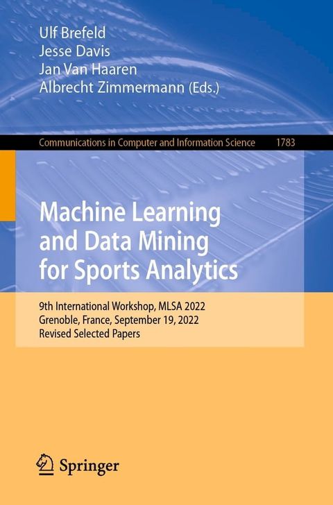 Machine Learning and Data Mining for Sports Analytics(Kobo/電子書)