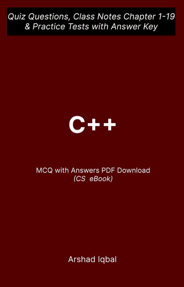  C++ Multiple Choice Questions and Answers (MCQs) PDF(Kobo/電子書)