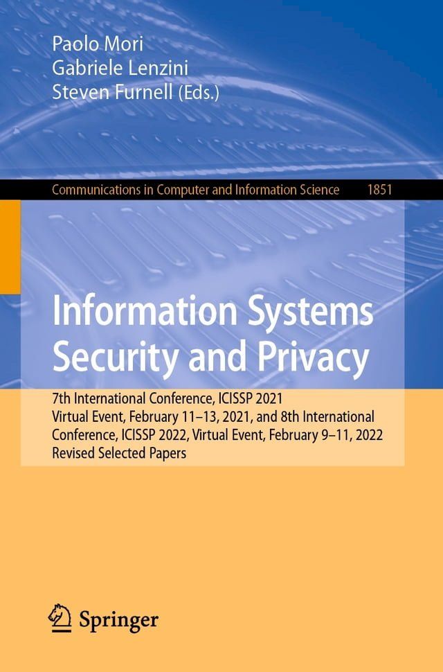  Information Systems Security and Privacy(Kobo/電子書)