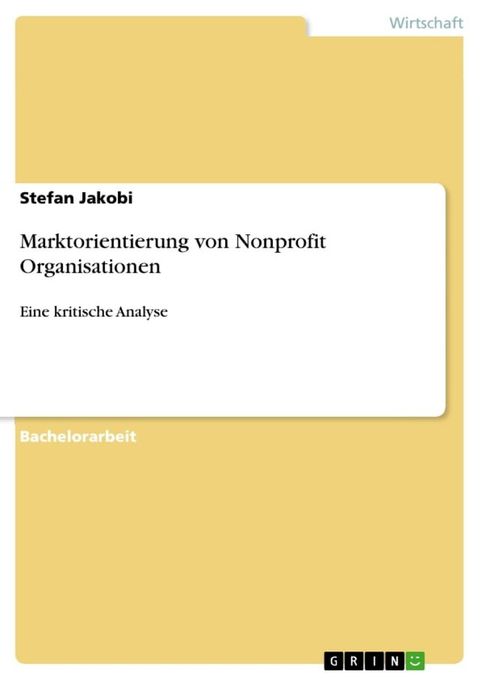 Marktorientierung von Nonprofit Organisationen(Kobo/電子書)