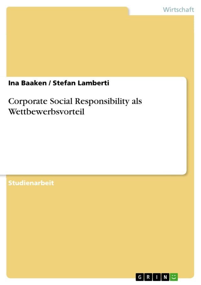  Corporate Social Responsibility als Wettbewerbsvorteil(Kobo/電子書)