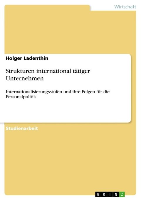 Strukturen international tätiger Unternehmen(Kobo/電子書)