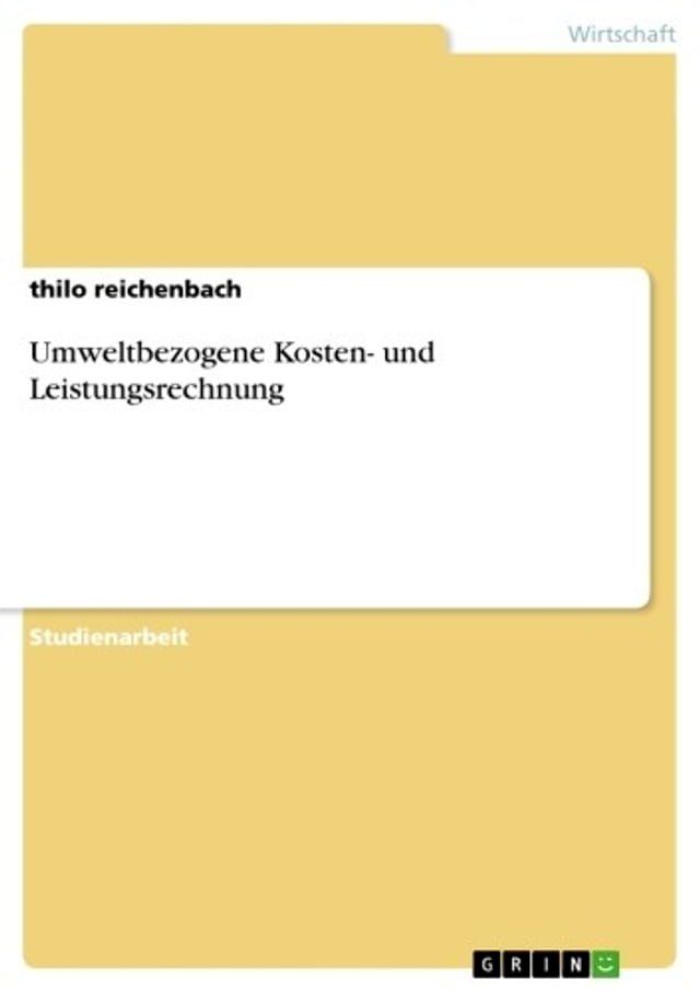  Umweltbezogene Kosten- und Leistungsrechnung(Kobo/電子書)