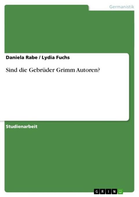 Sind die Gebrüder Grimm Autoren?(Kobo/電子書)